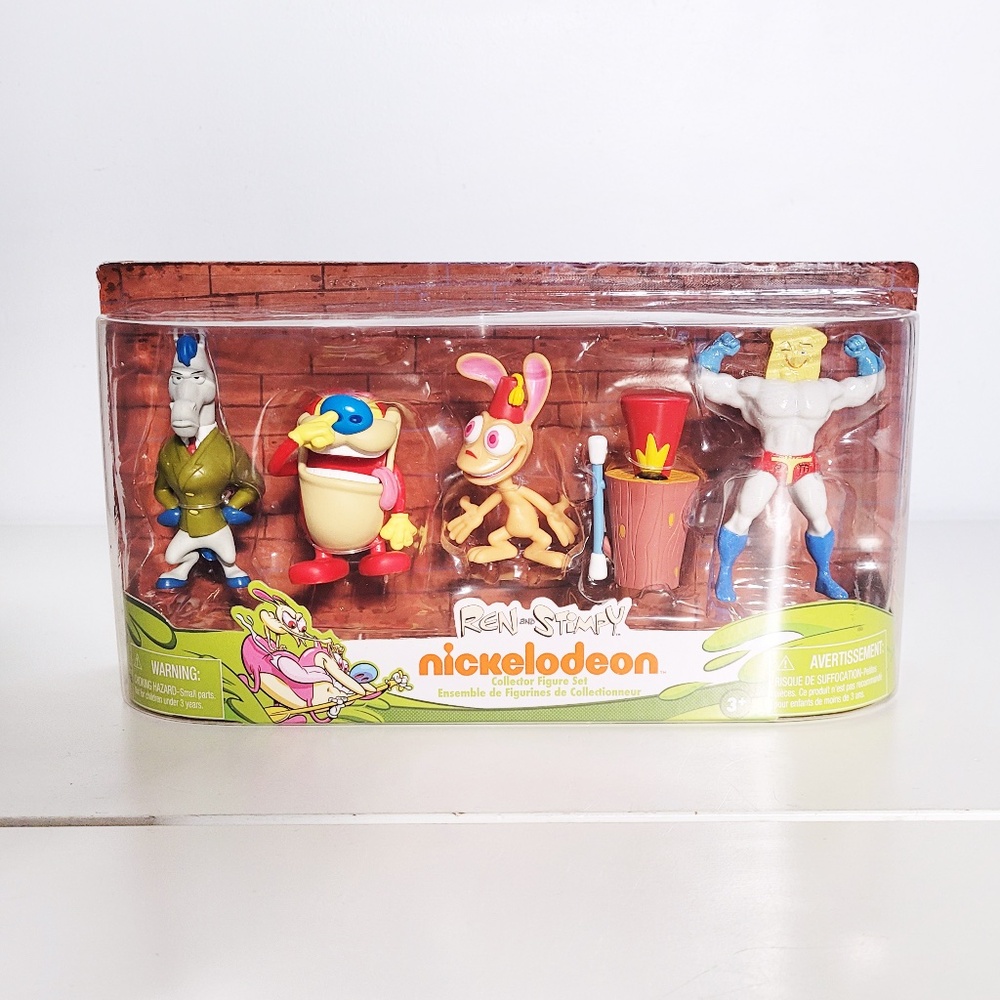 Ren & Stimpy Collector 5 Figure Box Set Mr Horse Powdered Toastman Log - NEW